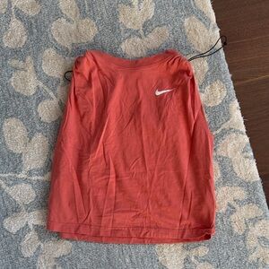 Nike Adjustable Coral Tank Top with White Logo